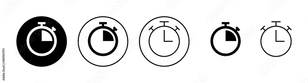 Stopwatch icons set. Timer sign and symbol. Countdown icon. Period of time Stopwatch icons set. Timer sign and symbol. Countdown icon. Period of time