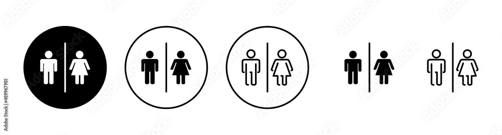Toilet icons set. Girls and boys restrooms sign and symbol. bathroom sign. wc, lavatory Toilet icons set. Girls and boys restrooms sign and symbol. bathroom sign. wc, lavatory