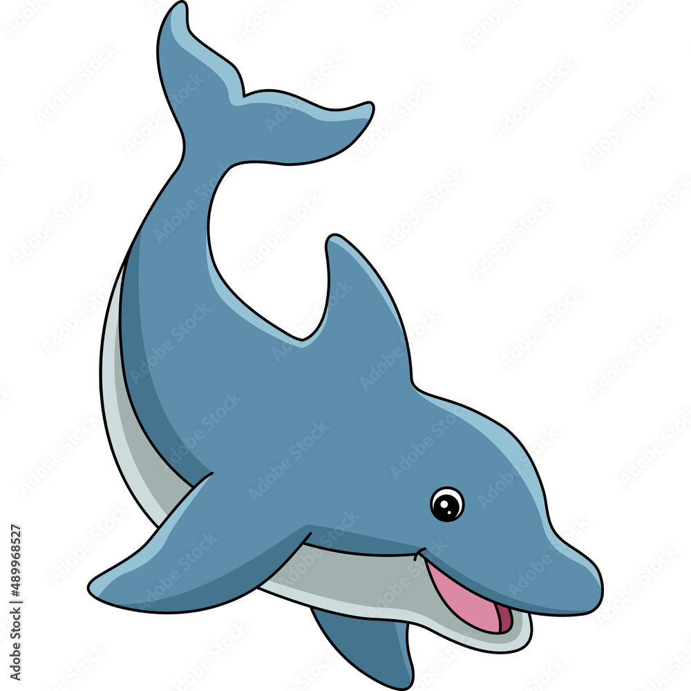 Dolphin Cartoon Colored Clipart Illustration Dolphin Cartoon Colored Clipart Illustration