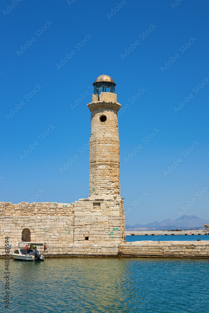Lighthouse in Rethymno, Crete, Greece