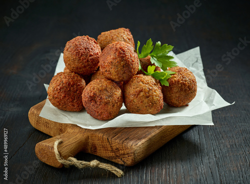 fried falafel balls photo