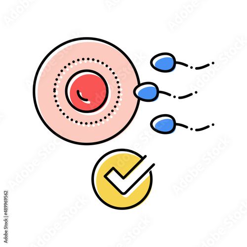 natural fertilization color icon vector illustration