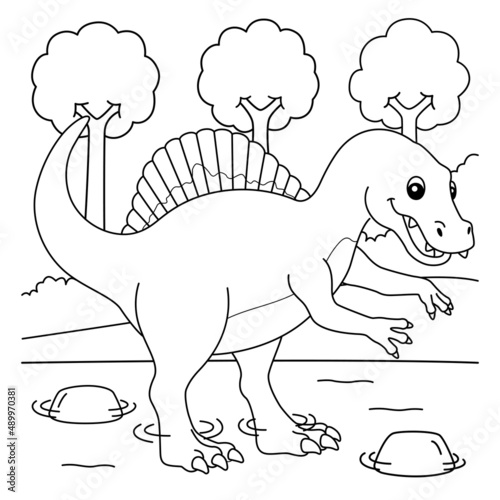 Spinosaurus Coloring Page for Kids