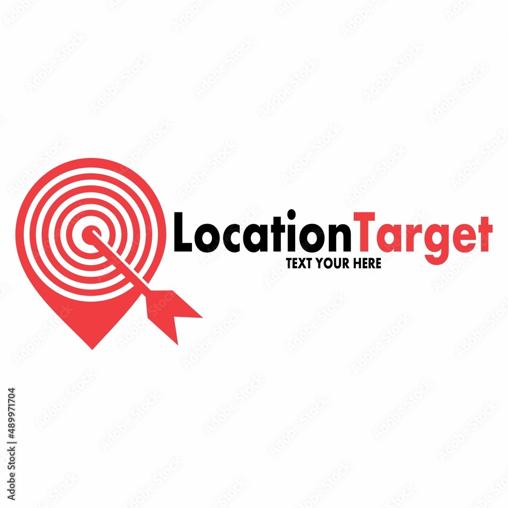 Location target vector logo template. This design use archery and arrow symbol. Suitable for navigation Location target vector logo template. This design use archery and arrow symbol. Suitable for navigation