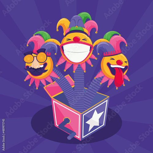 fools day postcard