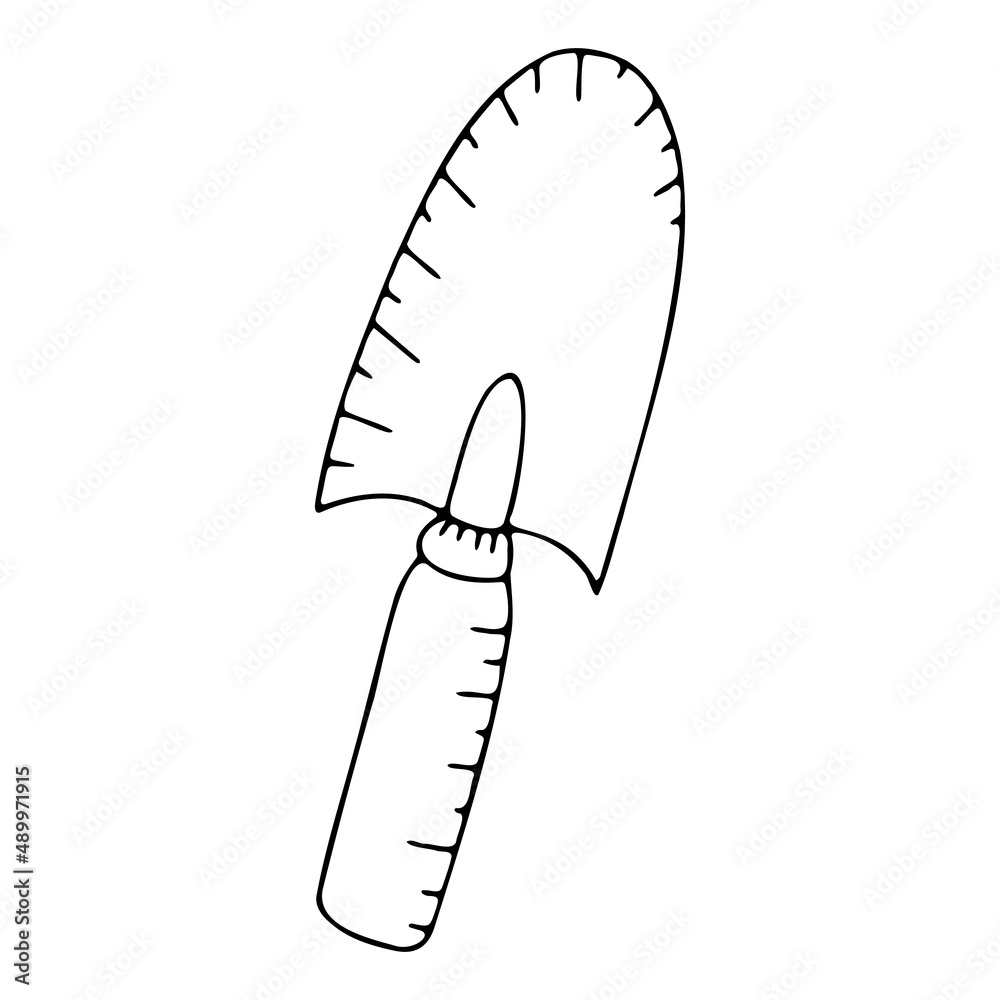 Garden tool doodle icon, shovel, rake, scissors, garden and vegetable garden icon Garden tool doodle icon, shovel, rake, scissors, garden and vegetable garden icon