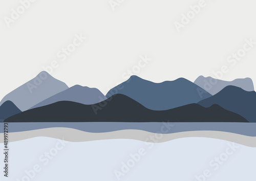 The Mountains Abstract Landscape. The 'Mountains' Collection with day and night landscape maker shapes, abstract colours, pre-made posters to create unique and home decor, blogging, posters.