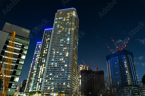 Night view of high-rise condominiums in Tokyo, Japan_68
