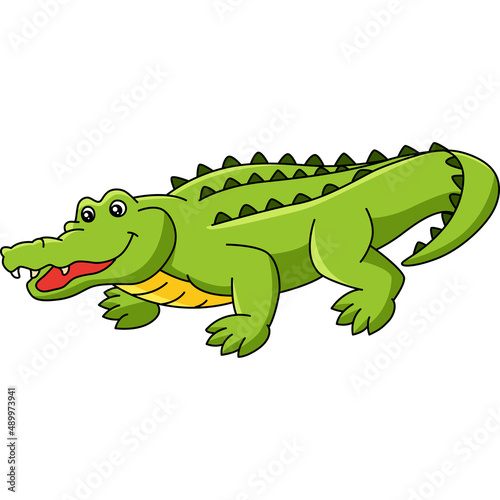 Crocodile Cartoon Colored Clipart Illustration © abbydesign