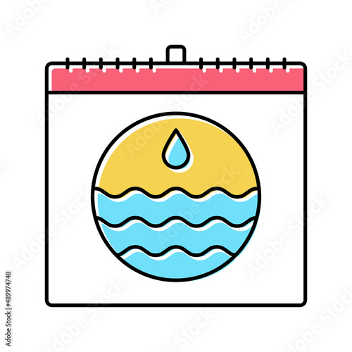 world water day color icon vector illustration