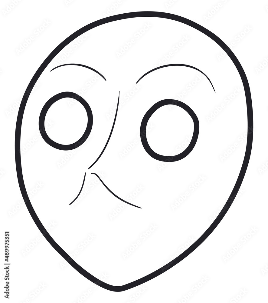 Traditional and minimalist Moretta mask in outlines to coloring, Vector illustration Traditional and minimalist Moretta mask in outlines to coloring, Vector illustration