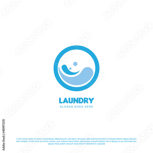 Laundry Logo, Washing Machine, Laundry Washer vector