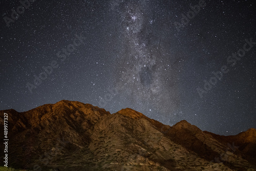 milky way in the andes mountain range mendoza argentina