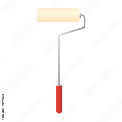 paint roller cartoon vector illustration isolated object