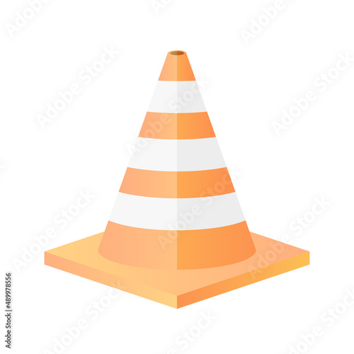 roadblock cartoon vector illustration isolated object