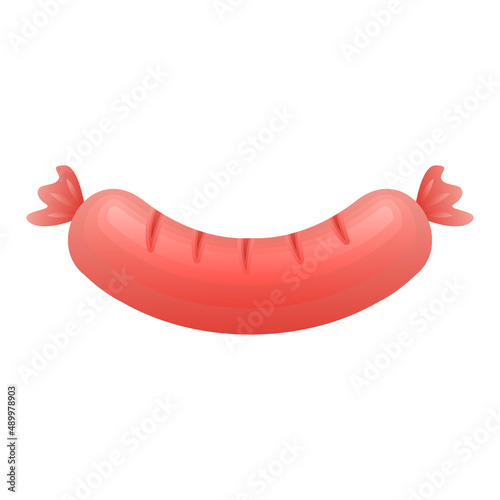 food sausage cartoon vector illustration isolated object