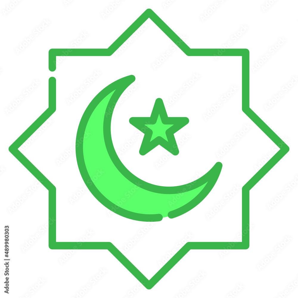 Illustration of Islamic Symbol design icon Illustration of Islamic Symbol design icon