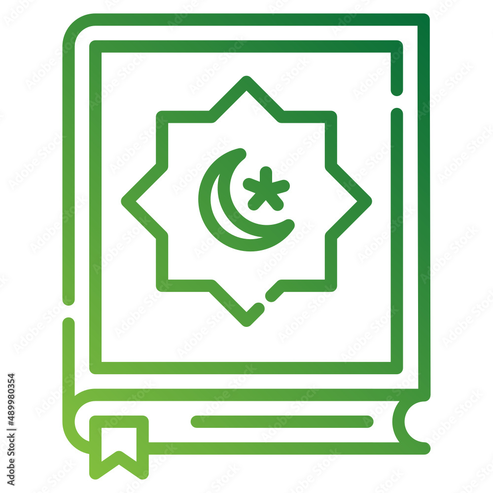 Illustration of Quran book design icon Illustration of Quran book design icon