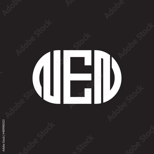 NEN letter logo design on black background. NEN creative initials letter logo concept. NEN letter design. photo