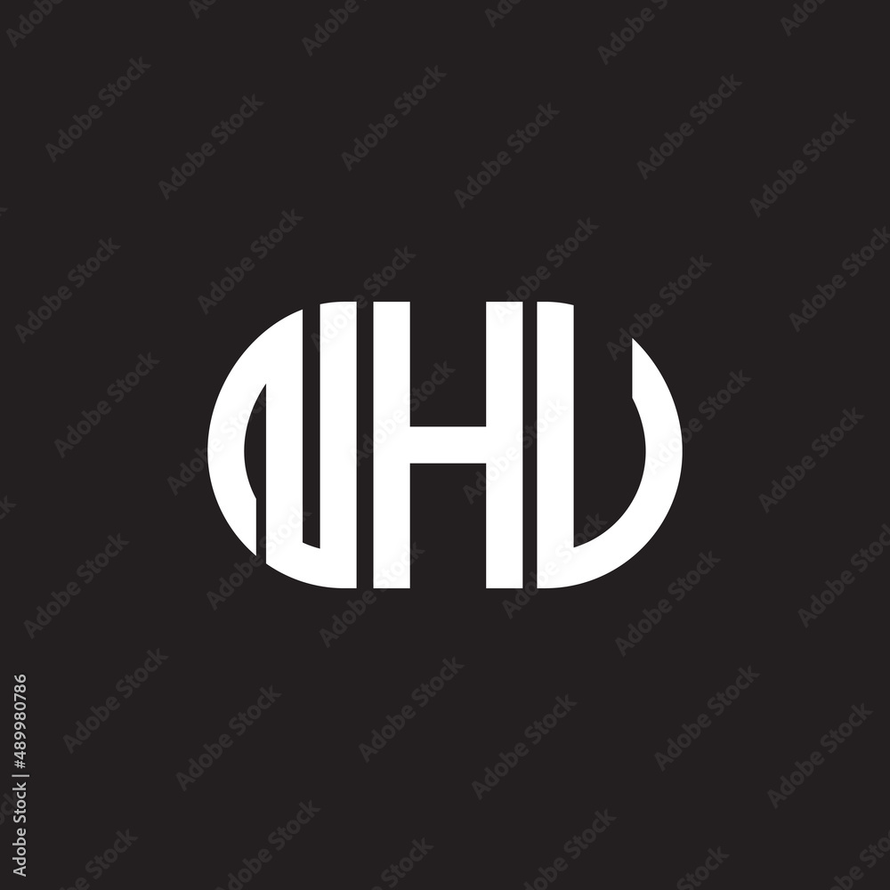 NHV letter logo design on black background. NHV creative initials letter logo concept. NHV letter design. NHV letter logo design on black background. NHV creative initials letter logo concept. NHV letter design.