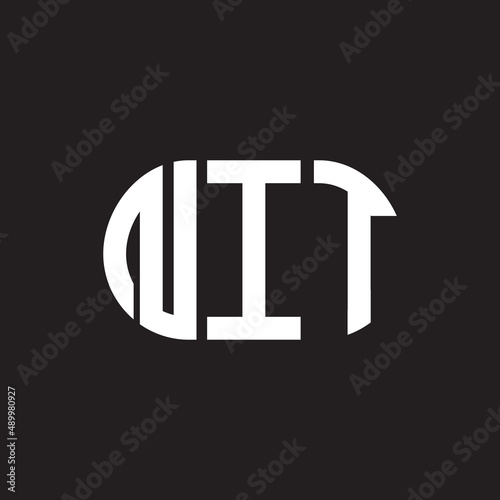NIT letter logo design on black background. NIT creative initials letter logo concept. NIT letter design.