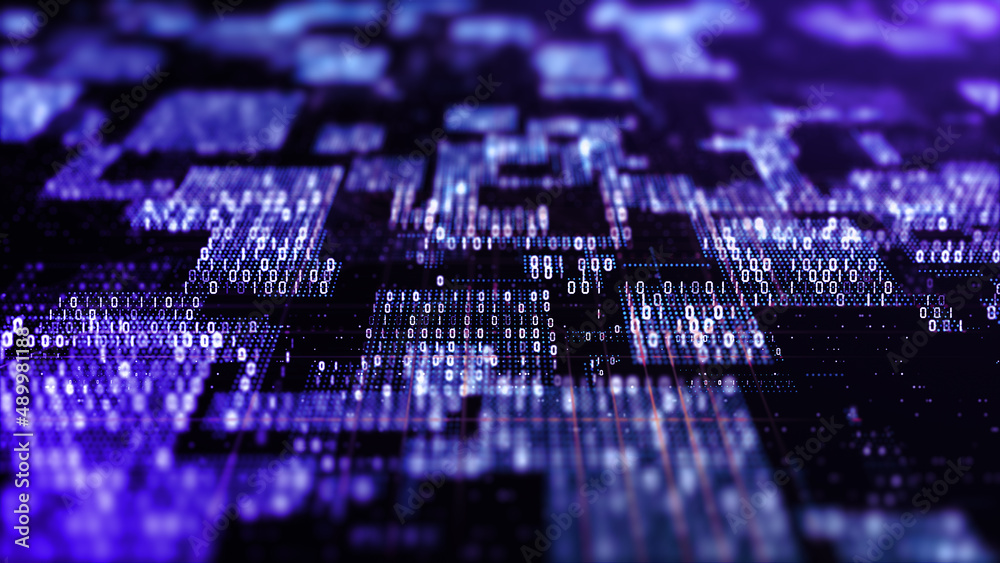 Digital Cyberspace with Particles and Digital Data Network Connections. Big data Connection and Data Analysis Technology Digital Background 3d rendering Digital Cyberspace with Particles and Digital Data Network Connections. Big data Connection and Data Analysis Technology Digital Background 3d rendering