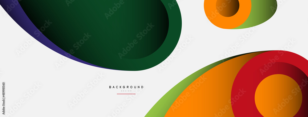 Abstract background. Minimal geometric circles and round style shapes with deep shadow effects. Trendy technology business template for wallpaper banner or background Abstract background. Minimal geometric circles and round style shapes with deep shadow effects. Trendy technology business template for wallpaper banner or background