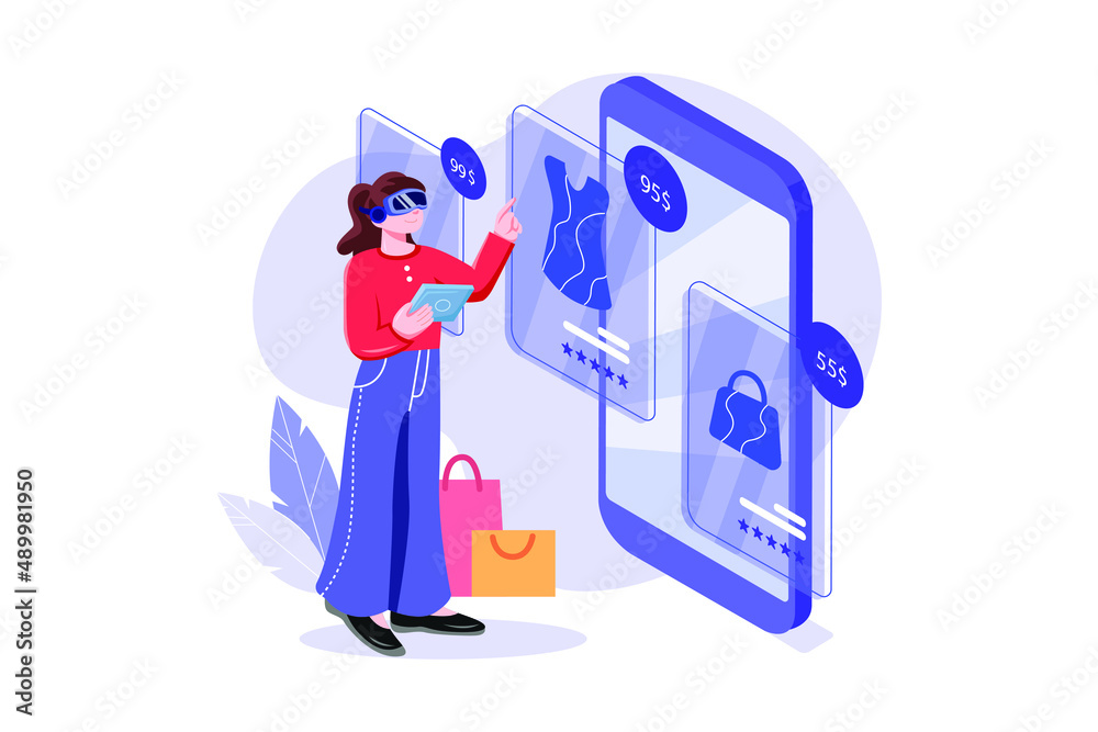 Blockchain Platform - Mainnet illustration concept Blockchain Platform - Mainnet illustration concept