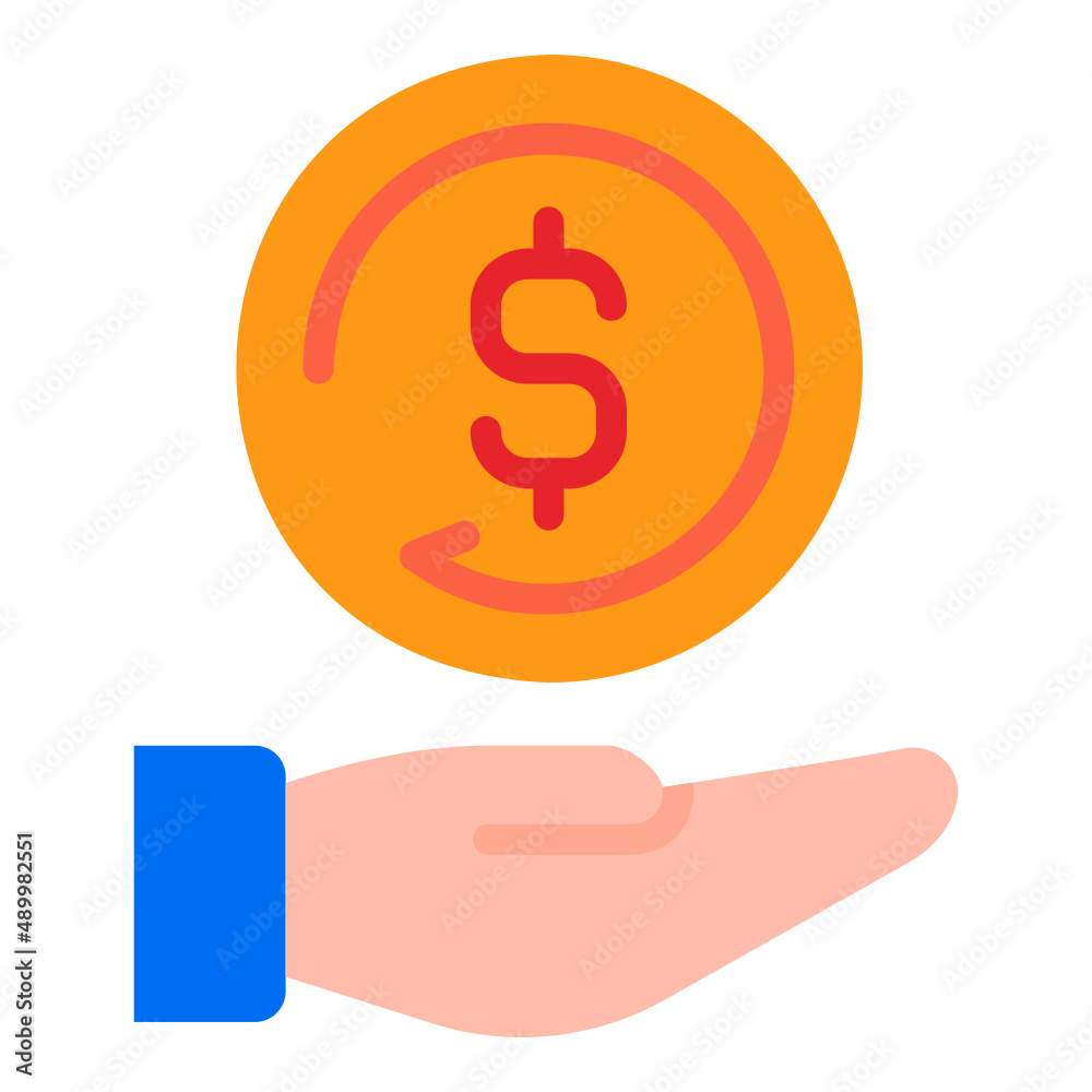 Icon cashback flat icon. Can be used for digital product, presentation, print design and more. Icon cashback flat icon. Can be used for digital product, presentation, print design and more.