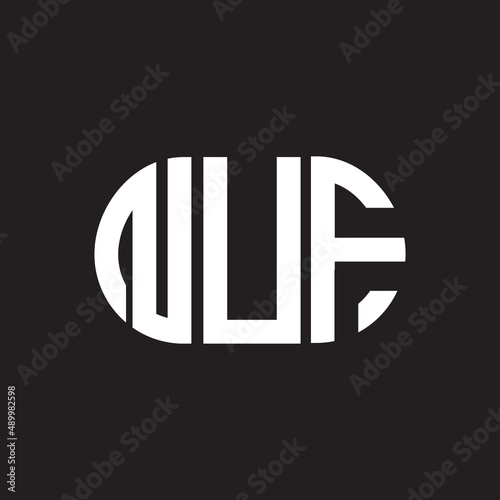 NUF letter logo design on black background. NUF creative initials letter logo concept. NUF letter design. photo