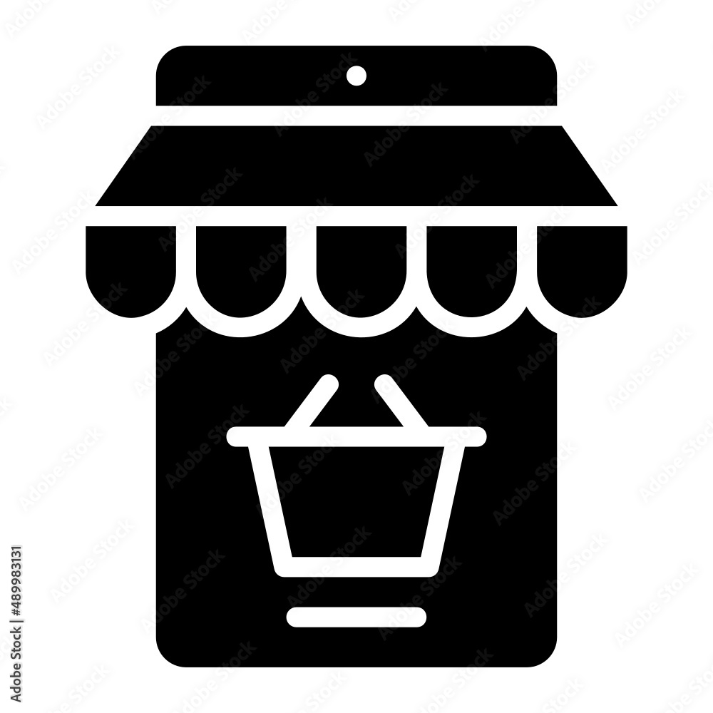 smartphone commerce glyph icon. Can be used for digital product, presentation, print design and more. smartphone commerce glyph icon. Can be used for digital product, presentation, print design and more.