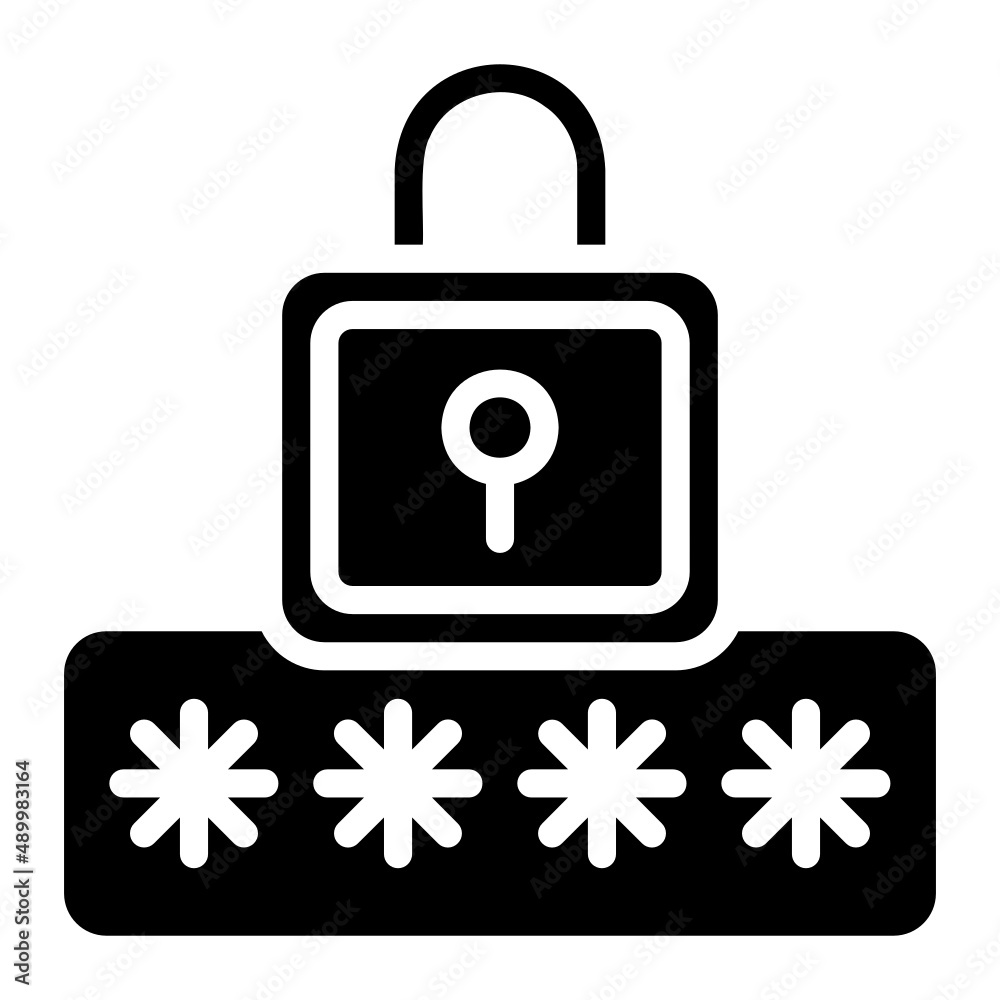 icon security password glyph icon. Can be used for digital product, presentation, print design and more. icon security password glyph icon. Can be used for digital product, presentation, print design and more.