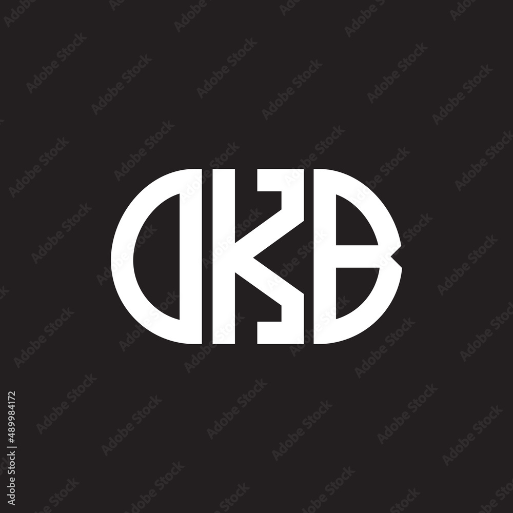 Obraz premium OKB letter logo design on black background. OKB creative initials letter logo concept. OKB letter design.