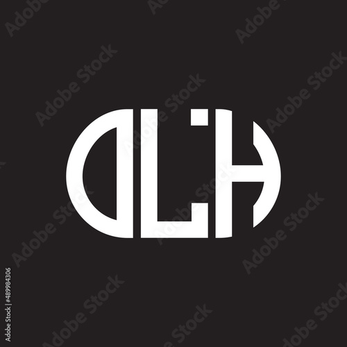 OLH letter logo design on black background. OLH creative initials letter logo concept. OLH letter design.