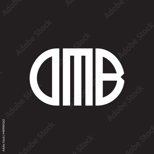 OMB letter logo design on black background. OMB creative initials letter logo concept. OMB letter design. photo