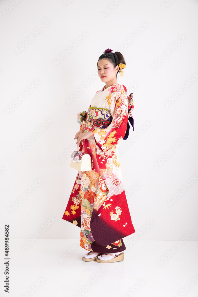 振袖を着た日本髪の女性 Japan 振袖を着た日本髪の女性 Japan