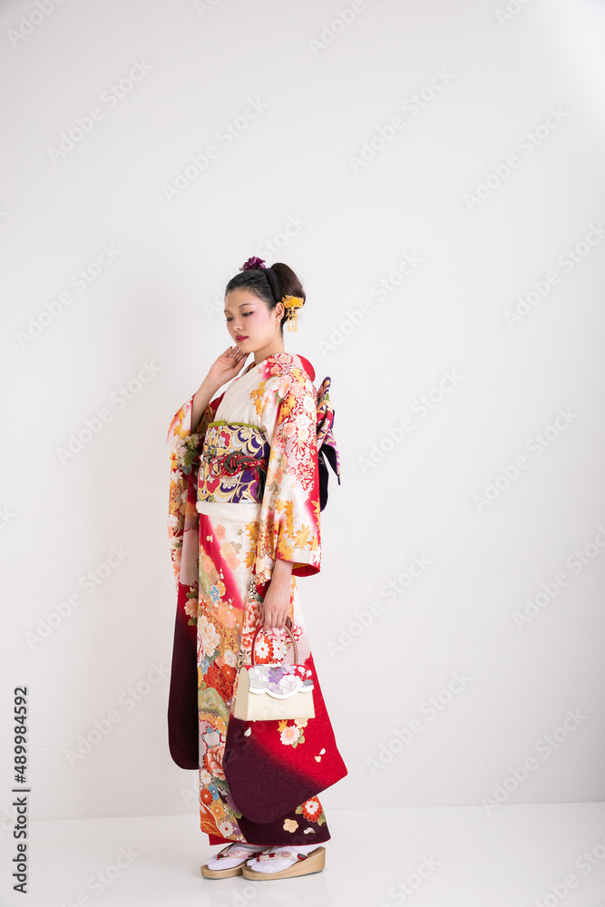 振袖を着た日本髪の女性 Japan 振袖を着た日本髪の女性 Japan