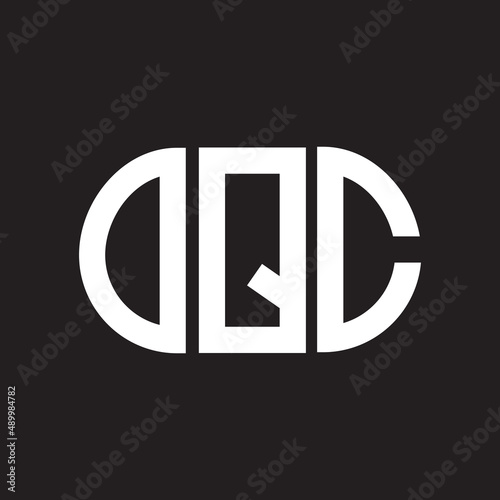 OQC letter logo design on black background. OQC creative initials letter logo concept. OQC letter design. photo