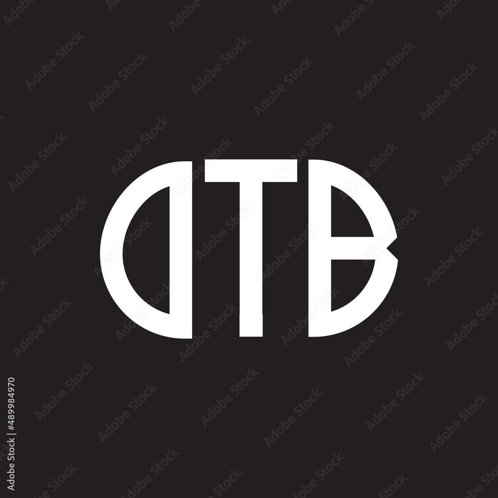 OTB letter logo design on black background. OTB creative initials letter logo concept. OTB letter design.
