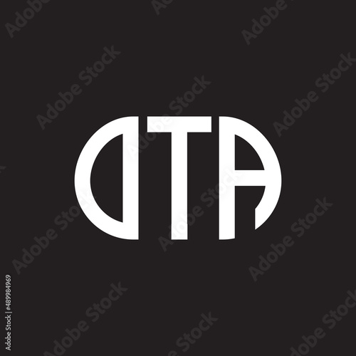 OTA letter logo design on black background. OTA creative initials letter logo concept. OTA letter design.