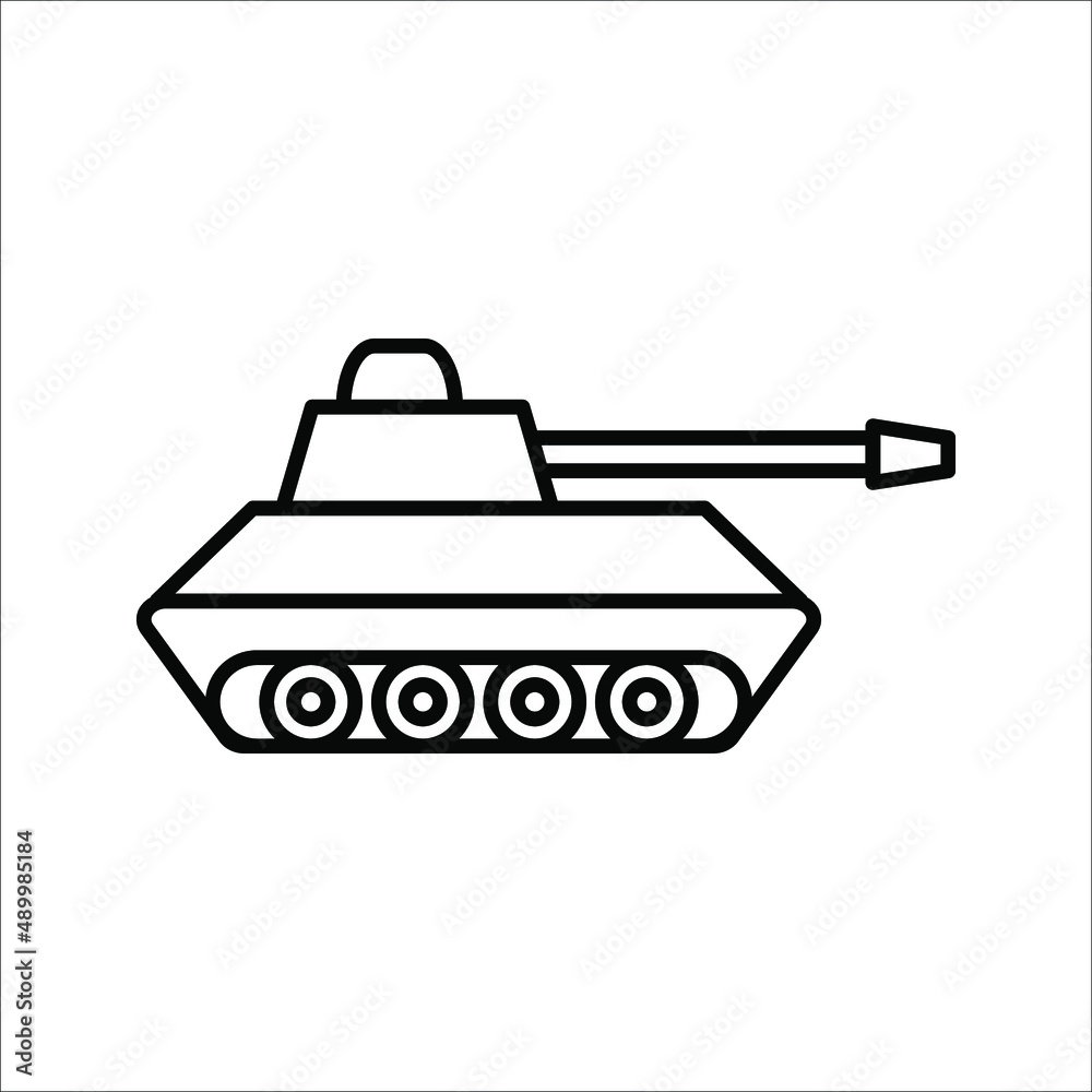 Tank, war, army icon. Can also be used for military. Panzer flat icon vector illustration on white background Tank, war, army icon. Can also be used for military. Panzer flat icon vector illustration on white background