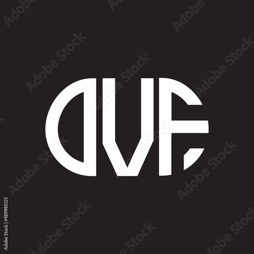 OVF letter logo design on black background. OVF creative initials letter logo concept. OVF letter design.