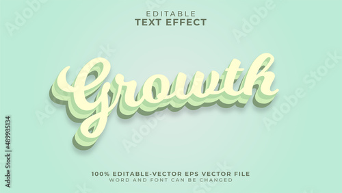 Growth editable text effect