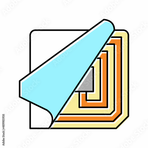 chip rfid copper wire component color icon vector illustration