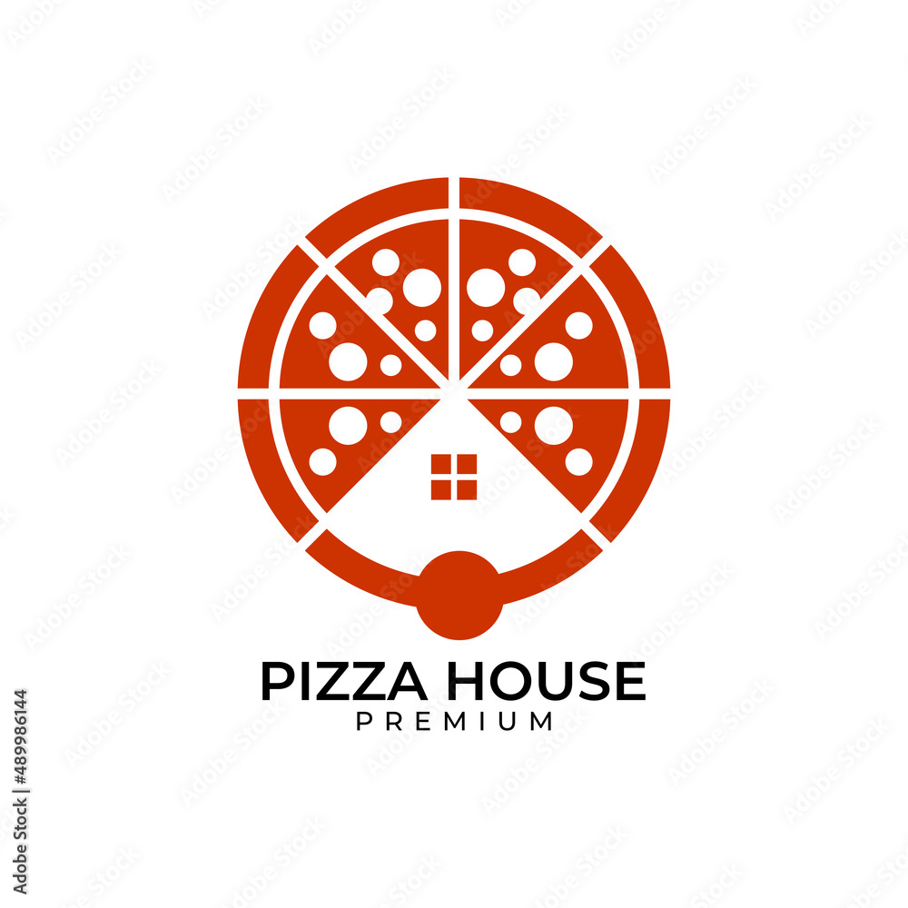 Pizza House Logo Vector Icon Illustration Pizza House Logo Vector Icon Illustration