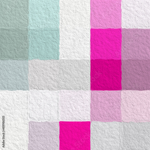 Colored square pattern background. Picture for creative wallpaper or design art work. Backdrop have copy space for text.