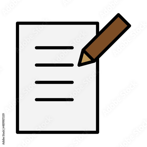papper pen icon for website, presentation, symbol editable vector