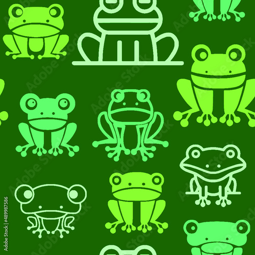 funny group of frogs