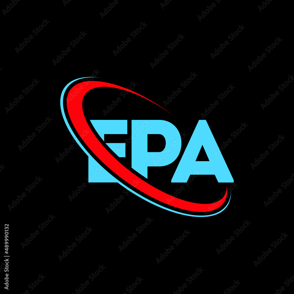 EPA logo. EPA letter. EPA letter logo design. Initials EPA logo linked