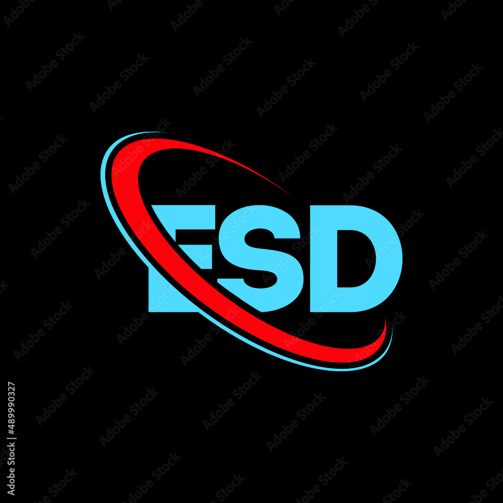 ESD logo. ESD letter. ESD letter logo design. Initials ESD logo linked